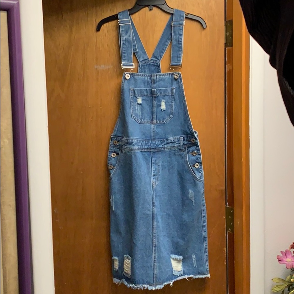 Distressed Denim Jumper